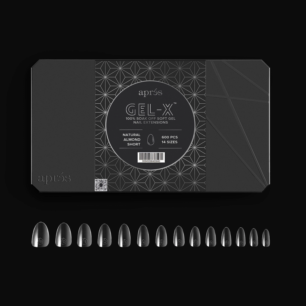 GEl-X APRES Natural ALMOND Shape - Box of Tips 600pcs 